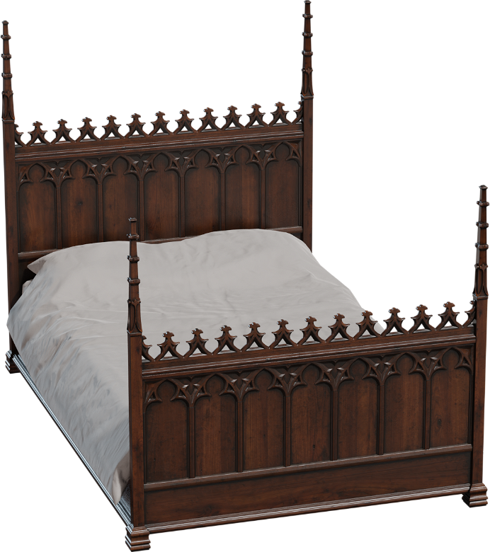 Gothic Bed 01 Model Poly Haven, Gothic Bed Frame Queen