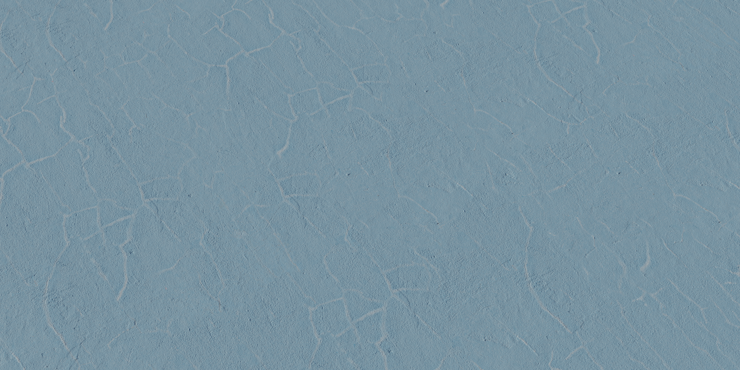 Free 8K blue plaster wall texture with a matte, rough finish, fine bumps, and subtle crackled paint lines for a weathered, slightly chalky look.