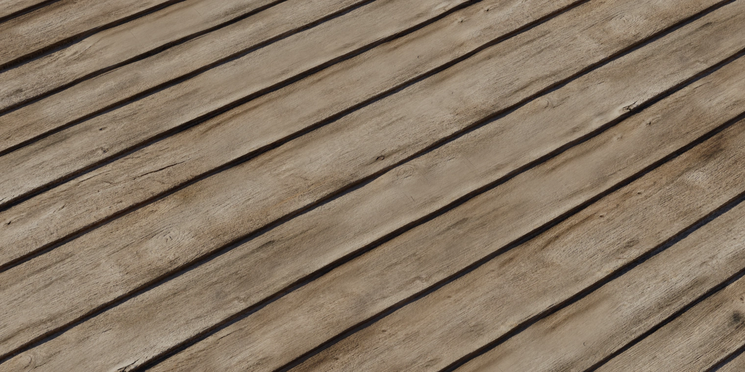Free 8K brown planks texture showing rough, untreated wooden boards with subtle weathering, horizontal lap seams, knots and coarse grain.