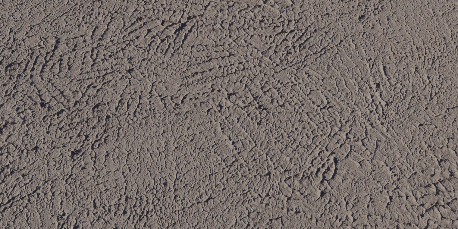 Free 8K texture of faded interior ceiling paint with dry, wavy, spiky flaky ridges and dripping, cracked layers; matte, rough painted surface.
