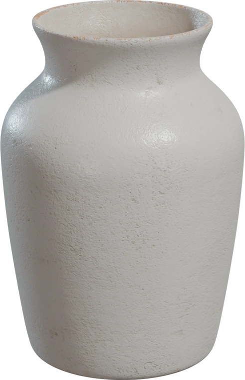 Free 8K model: modern painted ceramic vase with tactile clay texture, worn rim detail and classic pot silhouette - perfect for decorative interiors and props.