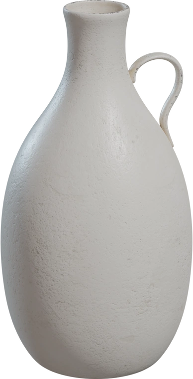 Free 8K model: painted clay vase with modern, elegant jug silhouette, single-handle and subtle rough texture - fancy decorative pot for interiors and props.