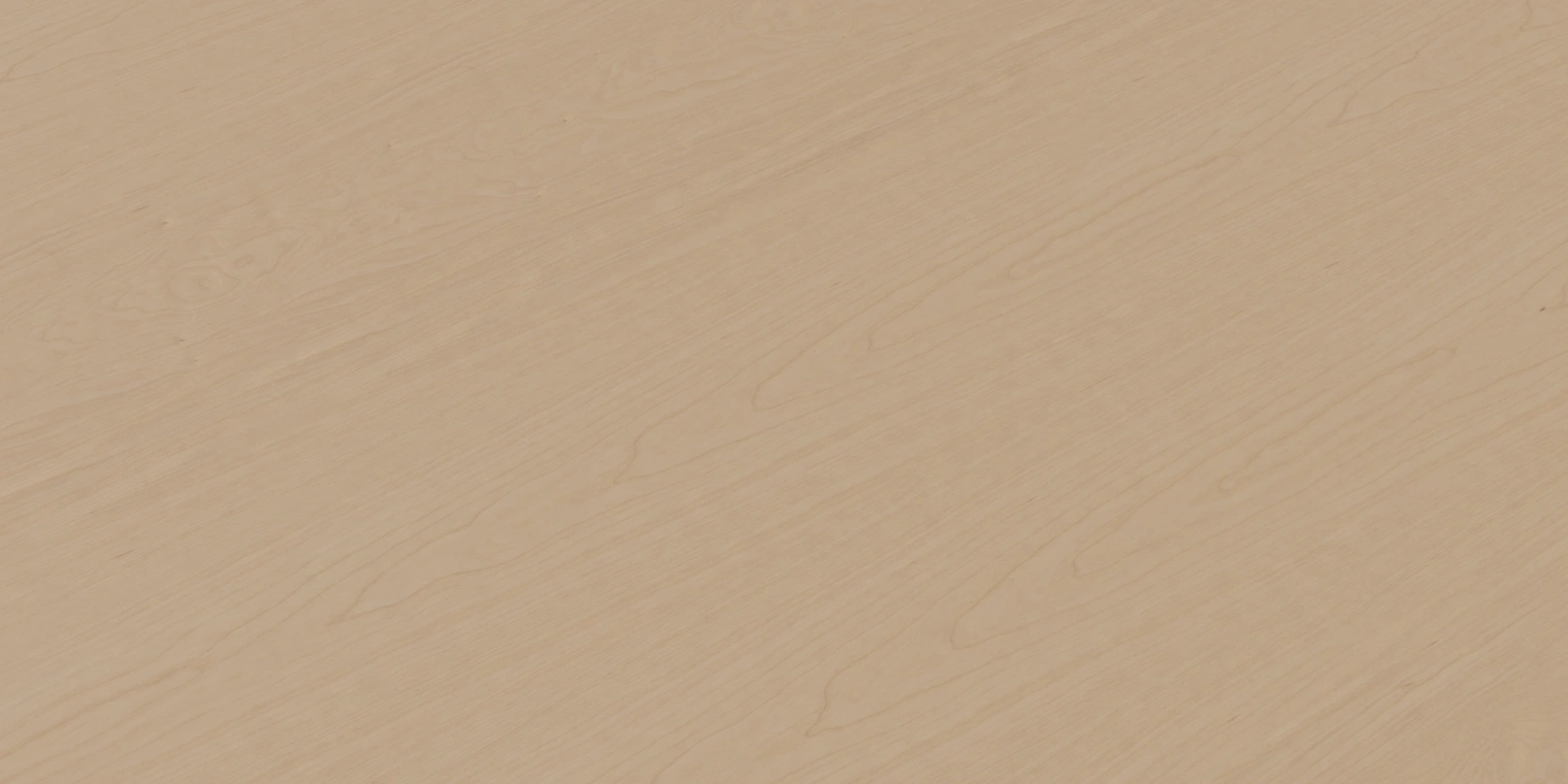 Free cherry veneer PBR texture with subtle natural grain, smooth satin surface and warm blonde tones - versatile for furniture, cabinetry and interior renders.
