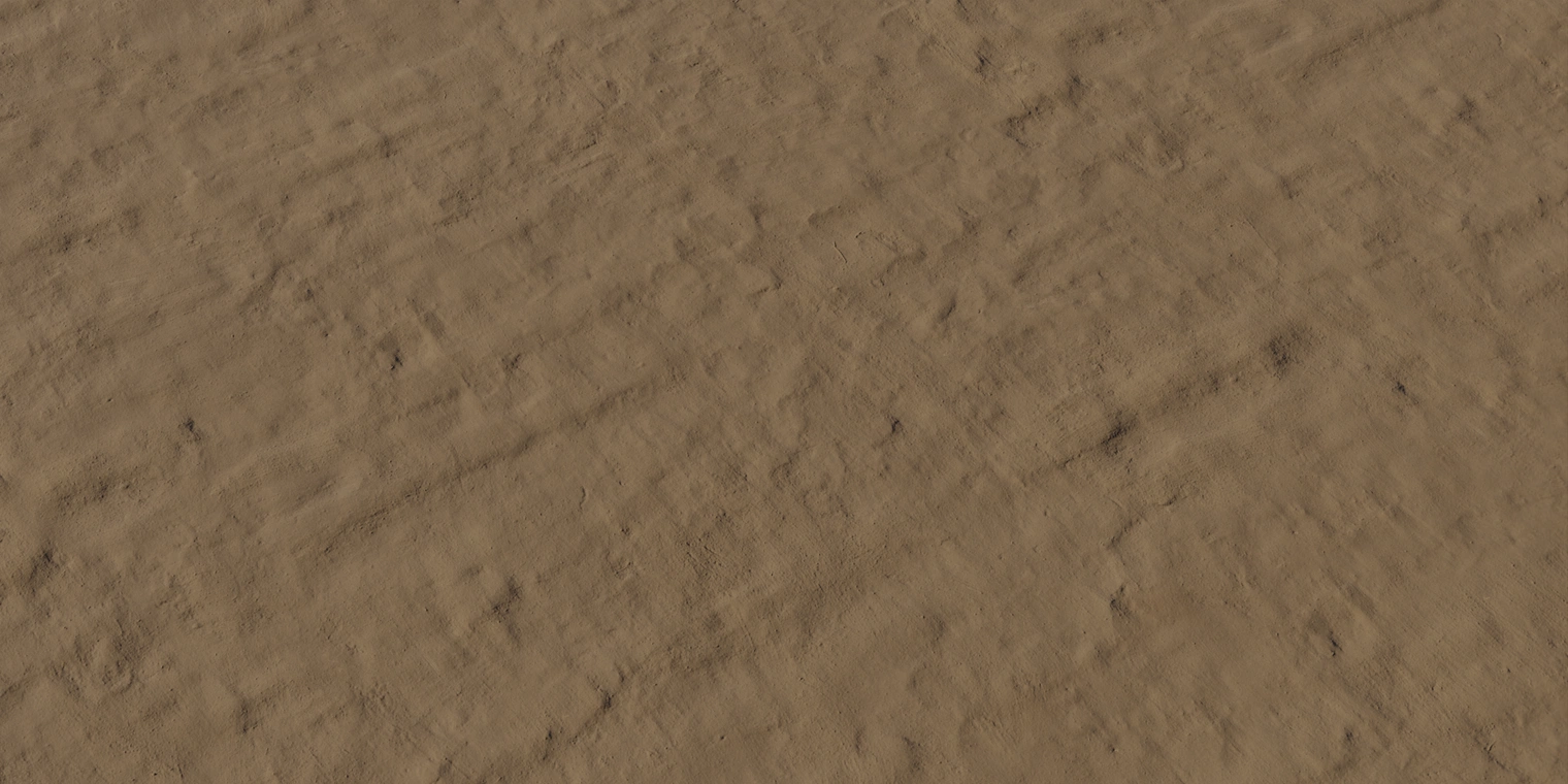 Free 16K texture. Warm brown clay plaster material with a coarse, uneven surface, visible cracks and scratches, and a weathered, rough finish.