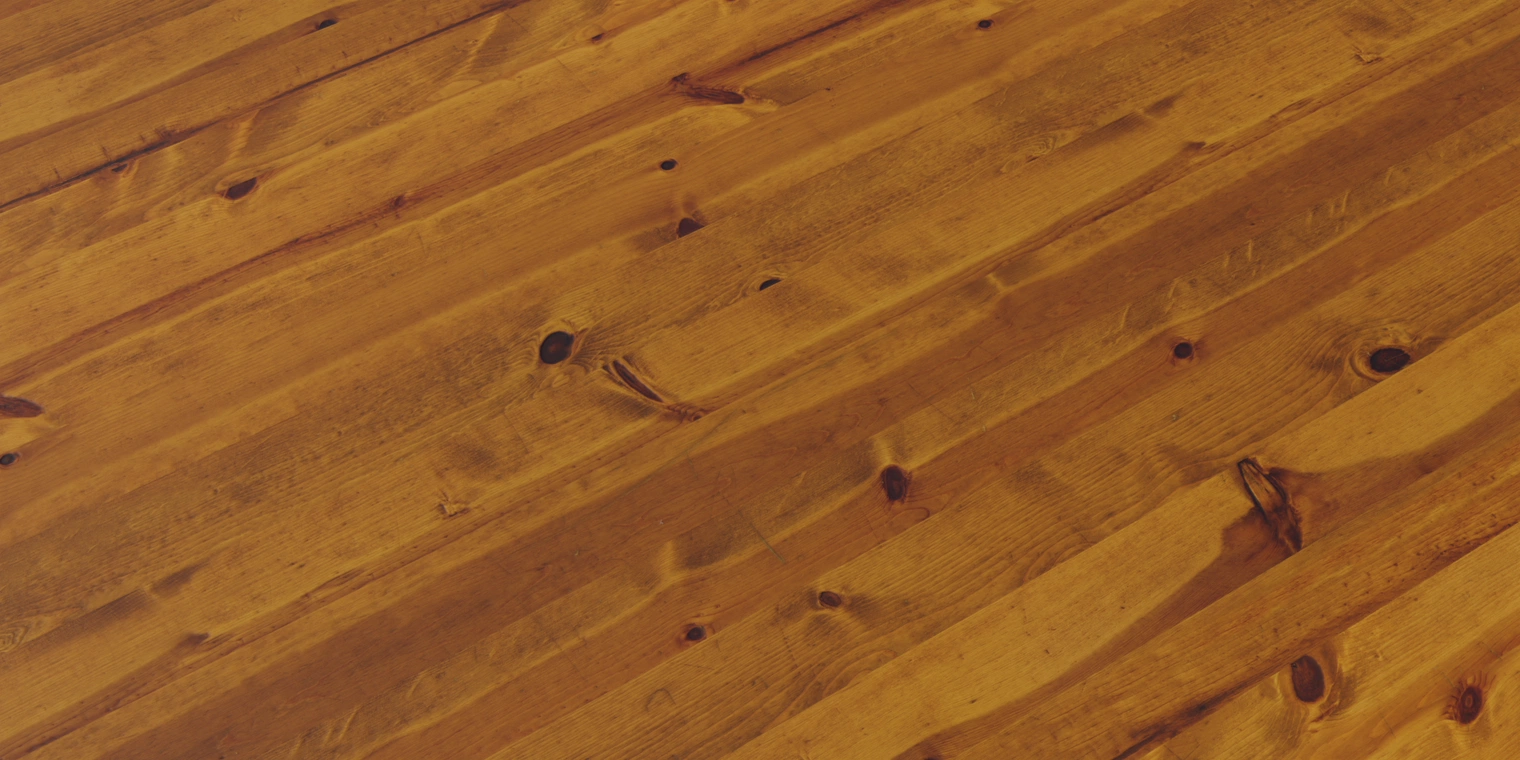 Free coated pine PBR texture: glossy, varnished knotty pine with visible knots and light scratches - warm, versatile for furniture, floors, and interior woodwork.