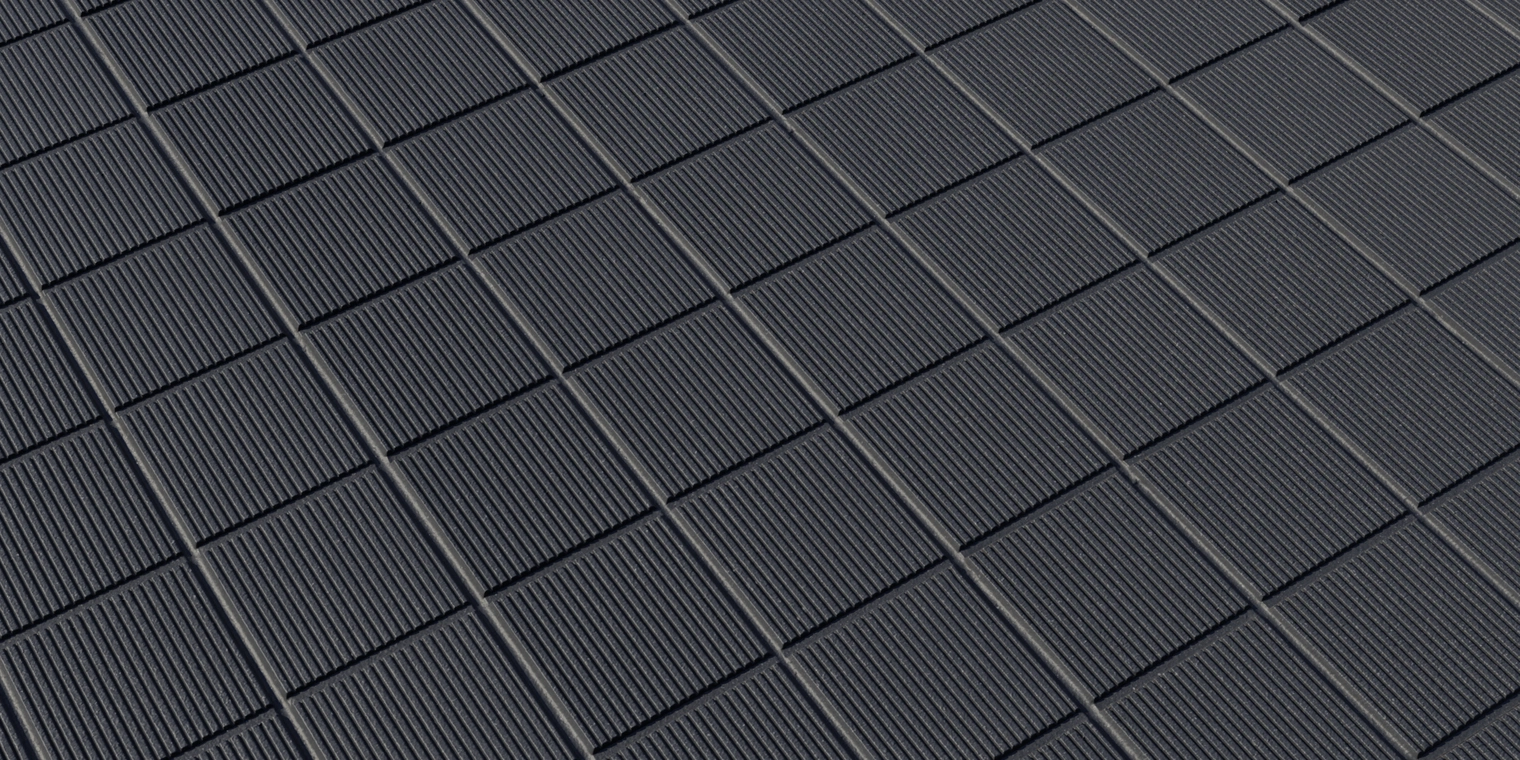 Free 8K texture of grooved concrete square tiles for modern building facades, with sharp grout lines, subtle roughness and low sheen.
