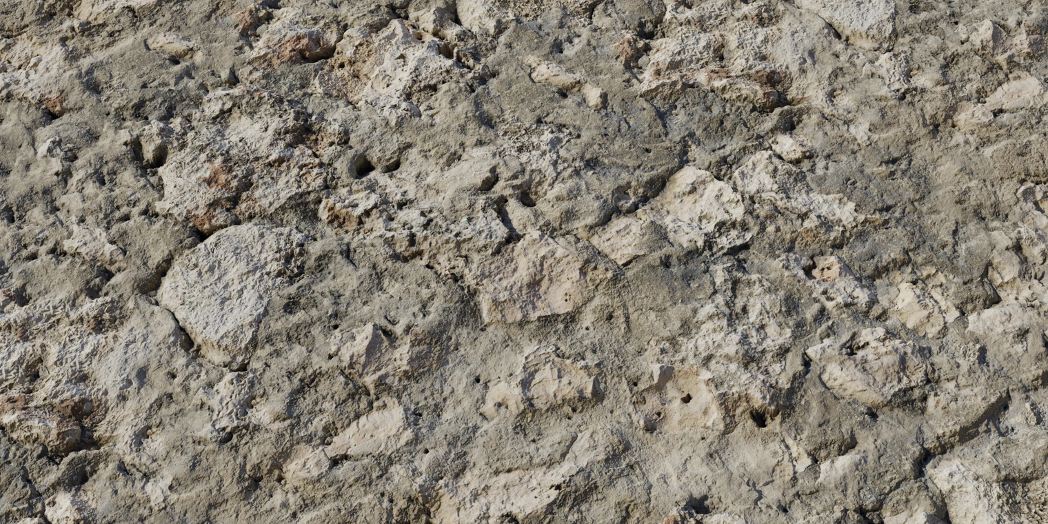 Free 8K texture of a weathered coastal fort wall, rough uneven plaster and coral-studded stone with chips, erosion, dirt and salt-stained detail.