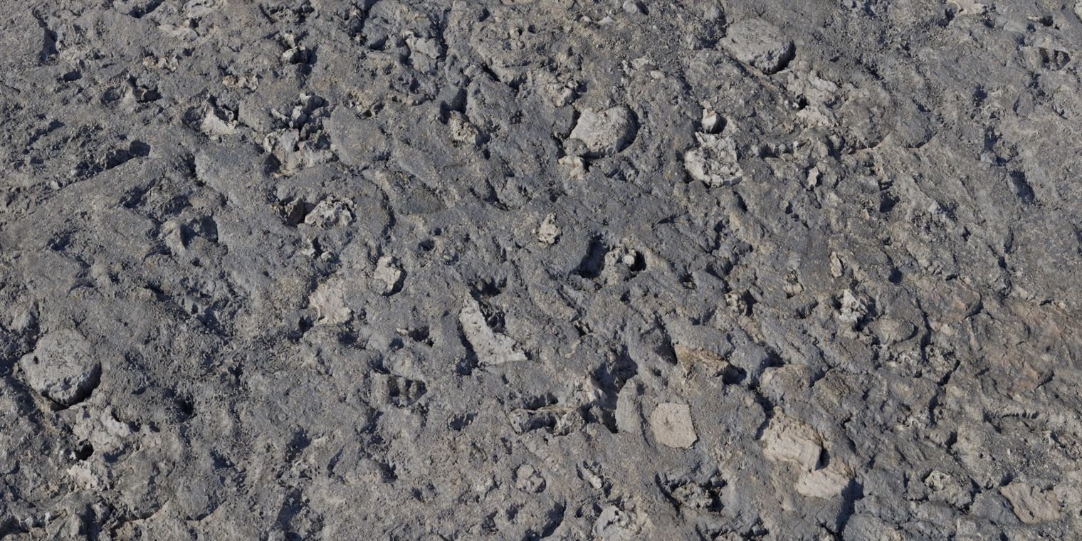 Free 16K texture of a weathered coral fort wall - rough, eroded mortar with embedded stone chips, porous grey-brown surface and dirt-filled crevices.