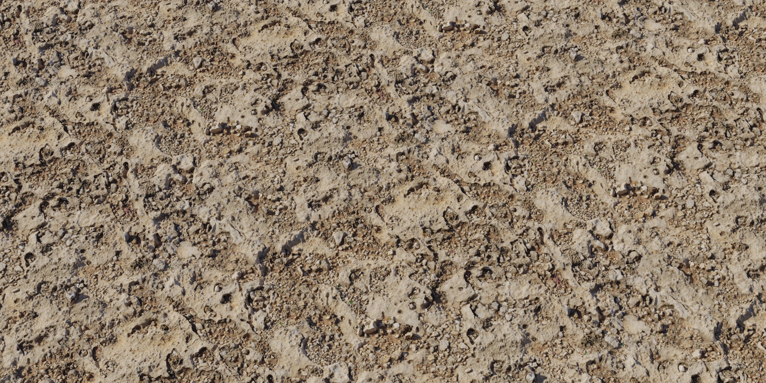 Free 8K texture of gravelly coral mud: porous, pitted beige sediment with scattered shell and rock fragments, coarse pebbly surface with coastal weathering.
