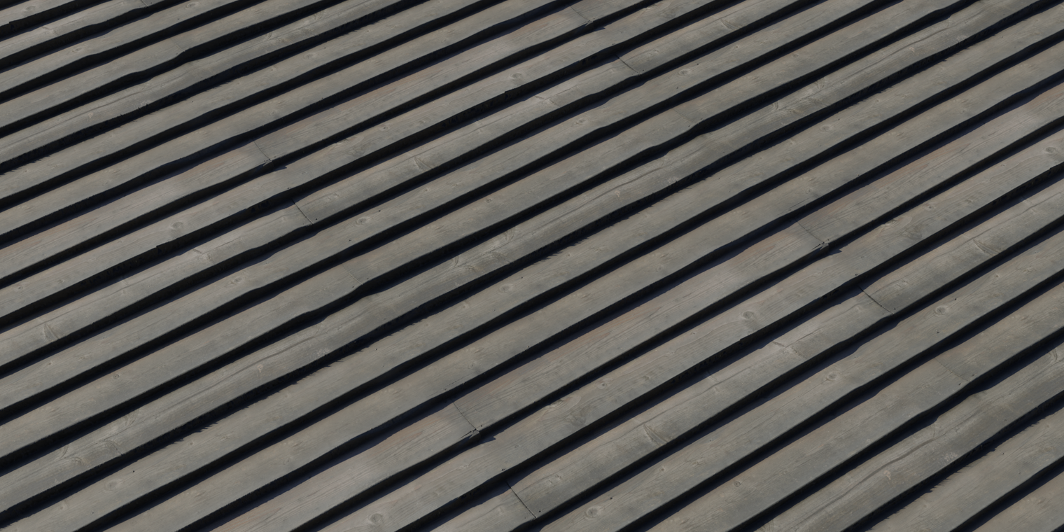 Free 8K texture of dark, weathered overlapping wooden planks with knots, nail holes, distressed grain, rough matte surface with subtle wear and sheen.