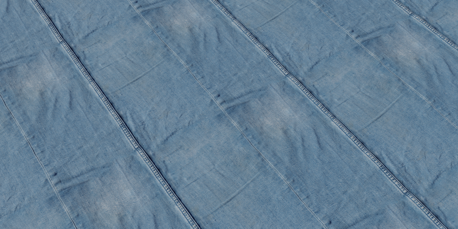 Stonewash-denim Light Gray and Cadet Blue Upholstery Fabric by the Yard  E6645 - KOVI Fabrics