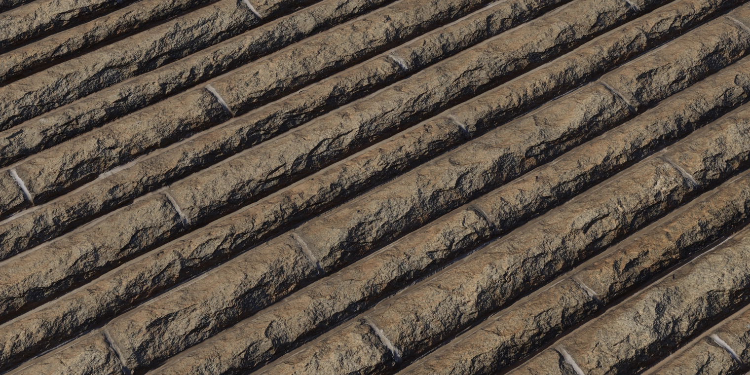 Free 8K texture of coarse, rough-hewn granite blocks with weathered, uneven surfaces, deep mortar joints and warm brown-gray color variation.