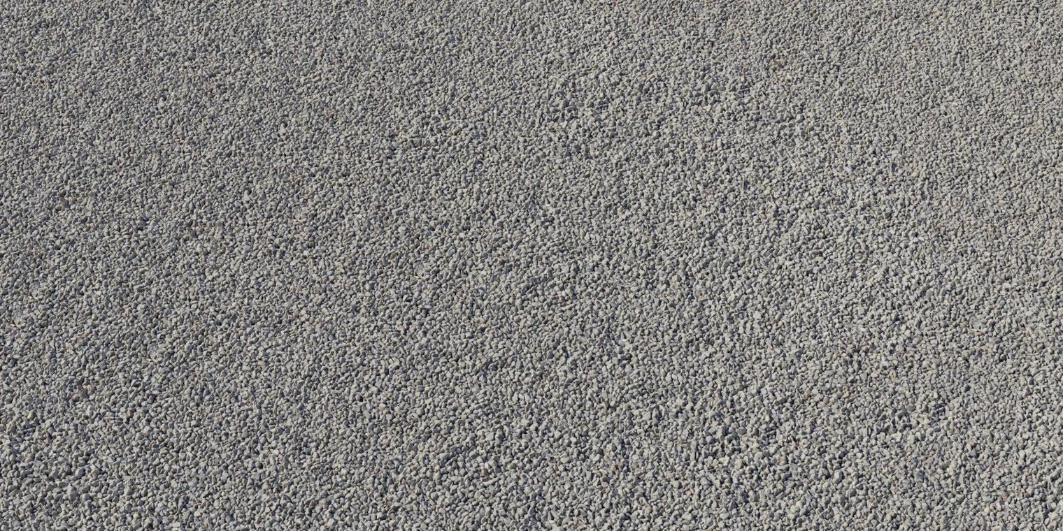 Free 8K texture of coarse gray driveway gravel, a rough, stony floor material with dense small rocks ideal for outdoor driveways, paths, and gravelly ground.