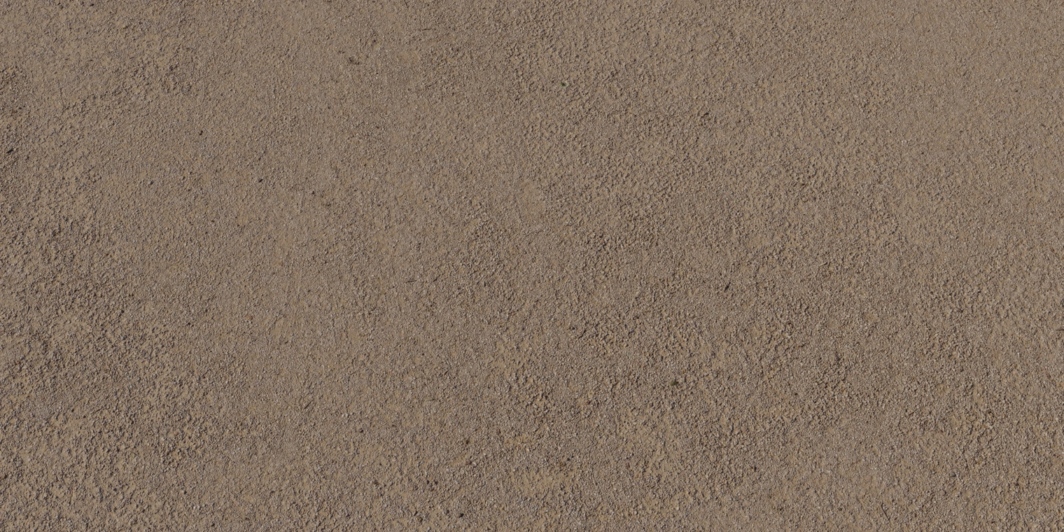 Free 8k texture: weathered, coarse gravel floor with an uneven, granular, sandy surface, gritty dust and small rock fragments.