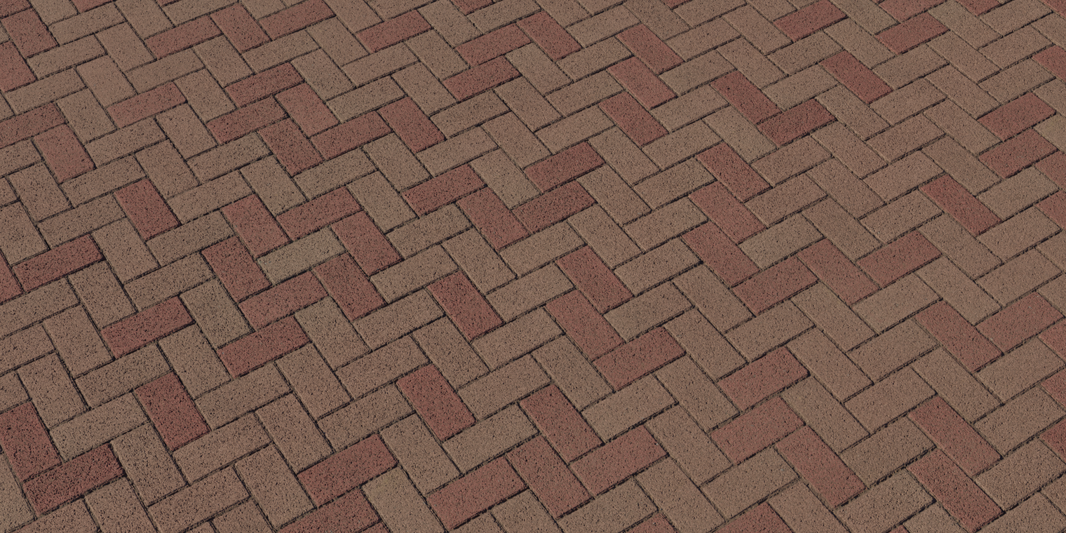 Free 16k texture of rough red-brown herringbone brick paving with gritty, slightly worn surface, distinct thin mortar joints and subtle color variation.