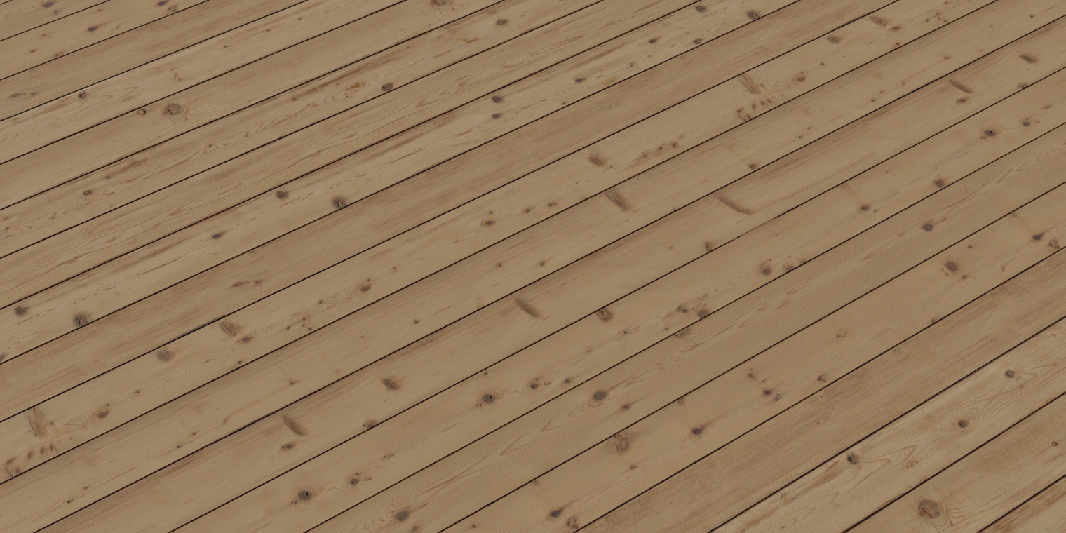 Free 16K hinoki wood plank texture with warm honey tone, straight grain, scattered knots and fine seams, smooth satin sheen and subtle surface variation.