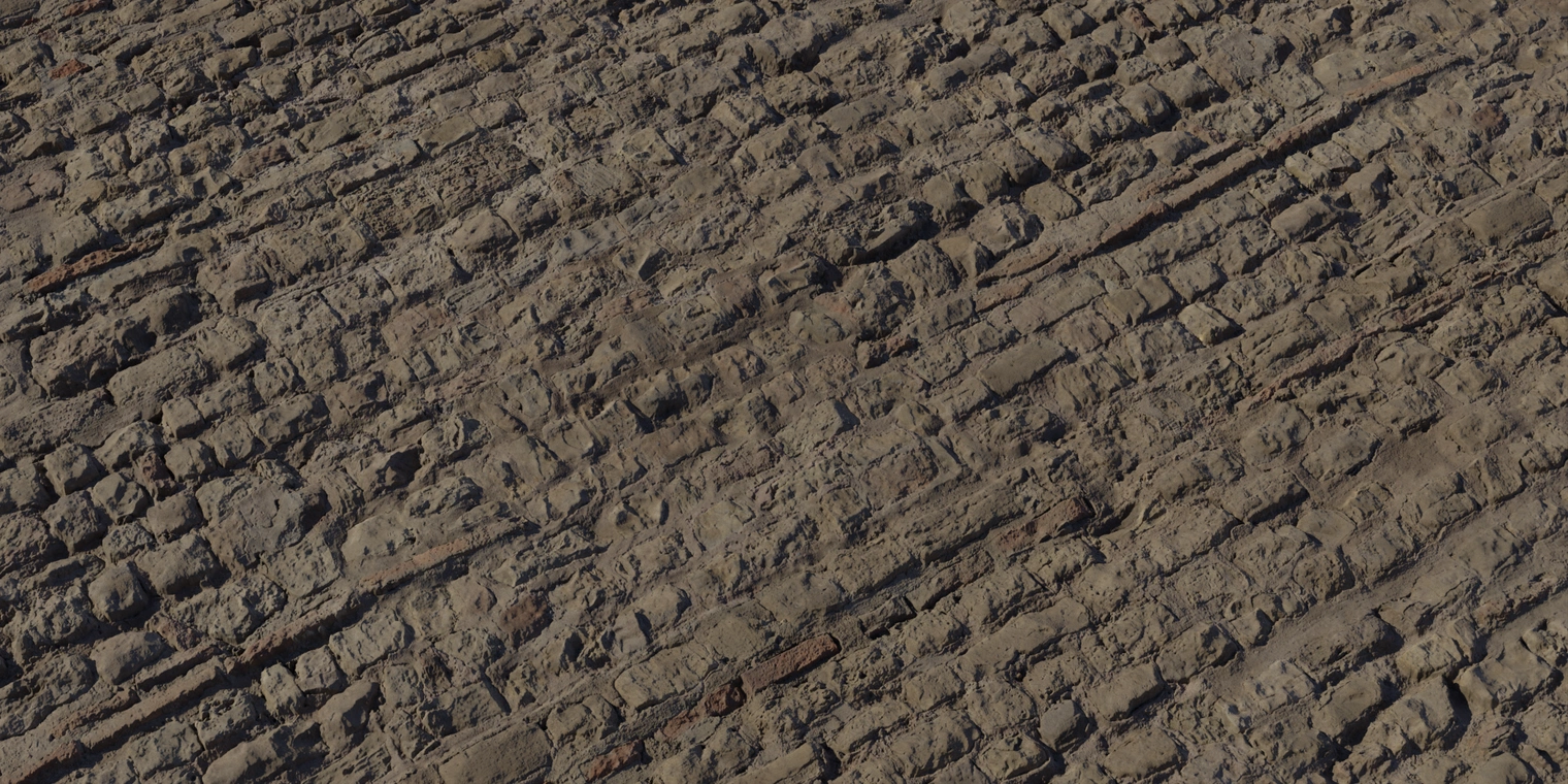Free 16K texture of a weathered medieval stone wall: rough, uneven brown stone and mortar with chipped, cracked, dry, worn detailing.