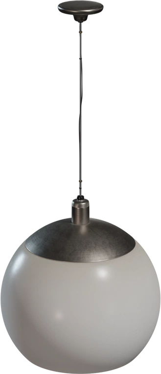 Free 8K model of a modern hanging ceiling lamp - frosted glass globe with brushed metal fittings, clean round minimalist design perfect for modern interiors.