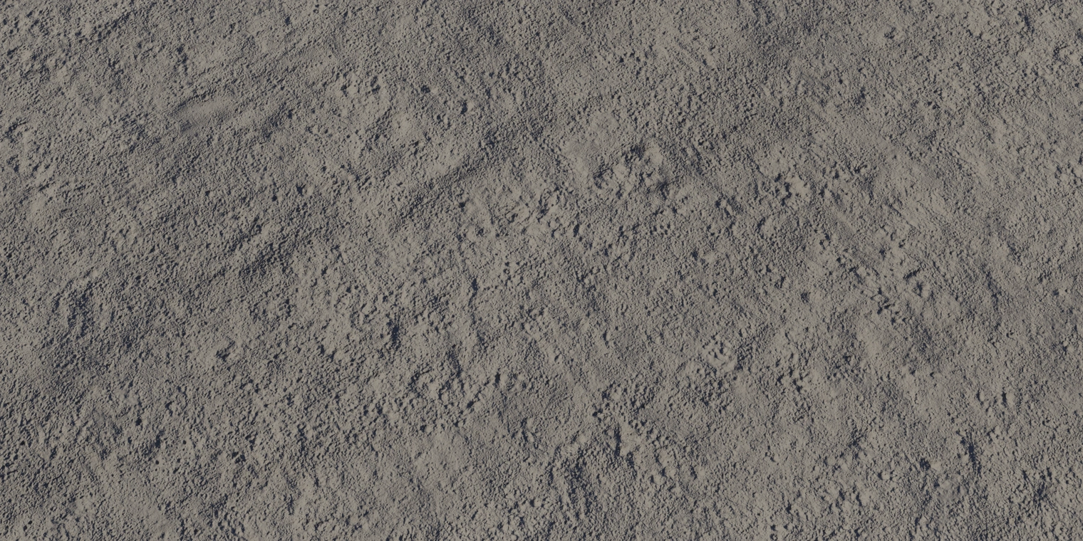 Free 16K texture of coarse, uneven lunar regolith - rough, dusty exterior terrain ideal for realistic moon and extraterrestrial sand surfaces.