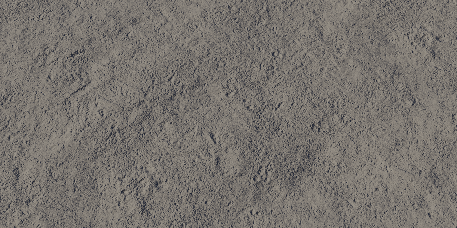 Free 16K texture: rough, coarse lunar regolith material with uneven, dusty surface and subtle craters - ideal for alien terrains and moon exteriors.