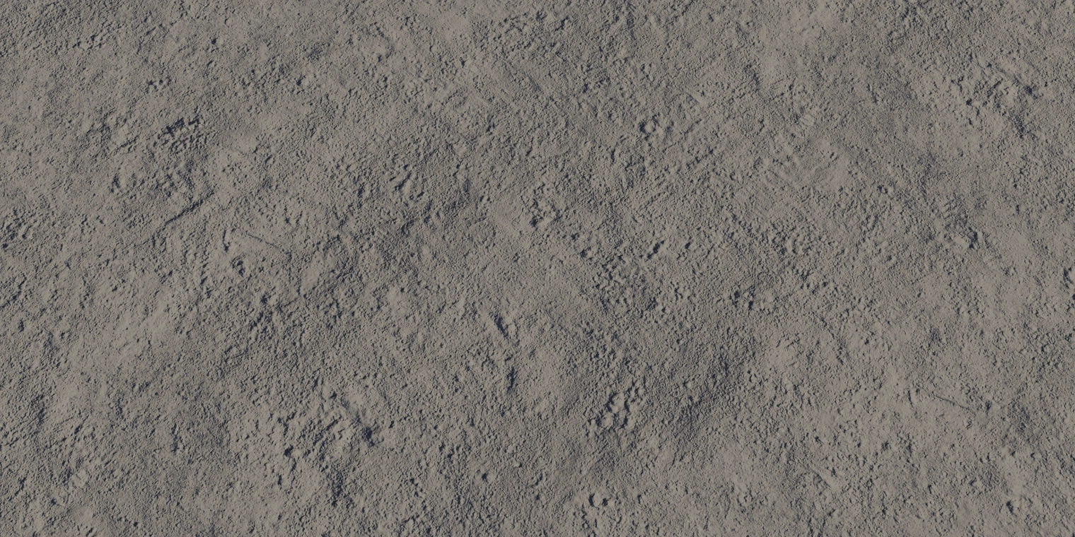 Free 16K texture: rough, coarse lunar regolith material with uneven, dusty surface and subtle craters - ideal for alien terrains and moon exteriors.