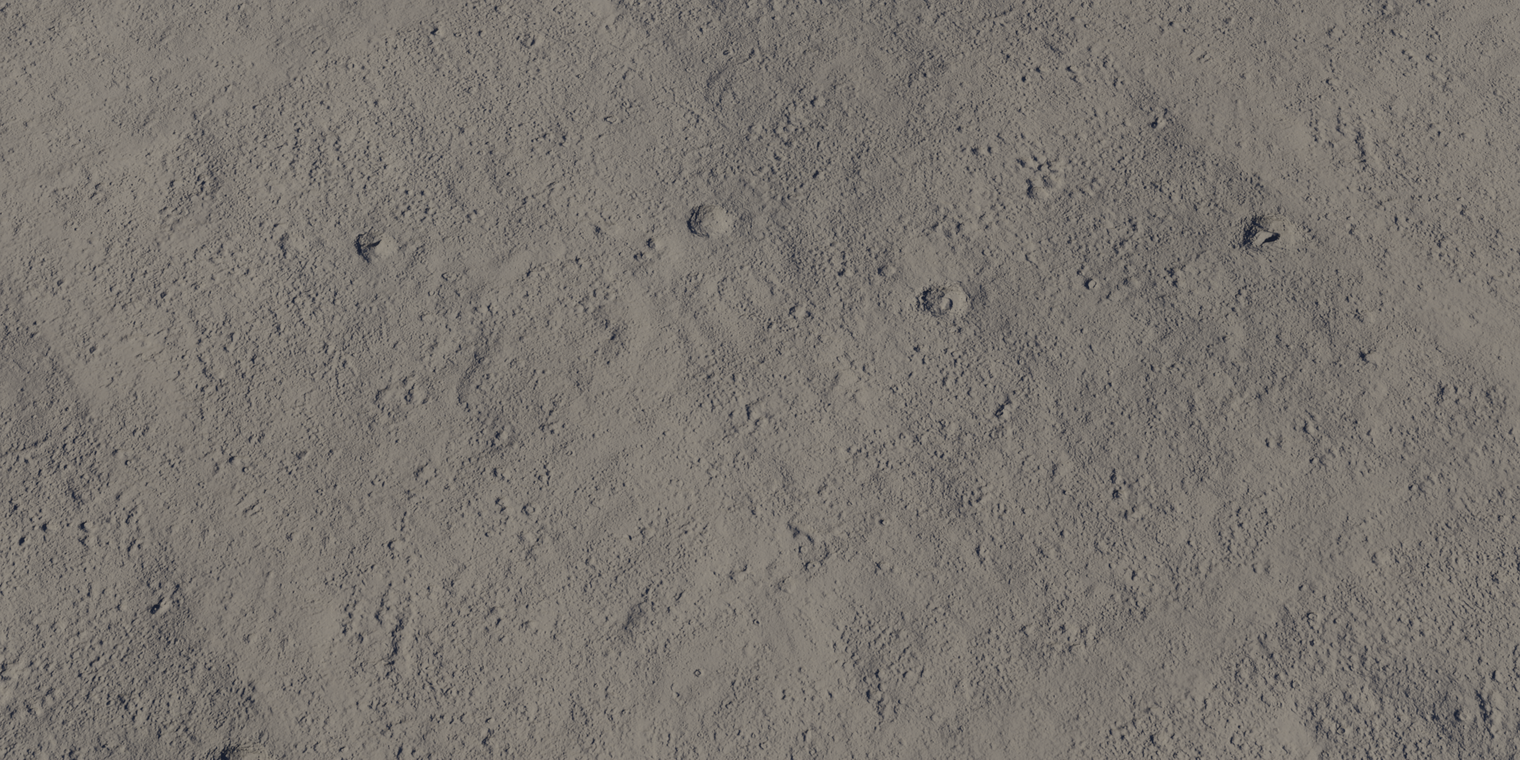Free 16K lunar regolith texture: rough, dusty, coarse rock with cratered meteor scars - ideal for extraterrestrial terrain, moon, sand and outdoor scenes.