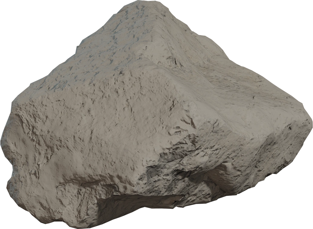 Free 16K moon rock model with rough, dust-coated regolith - detailed lunar surface, dirty crevices and extraterrestrial character for realistic space scenes.