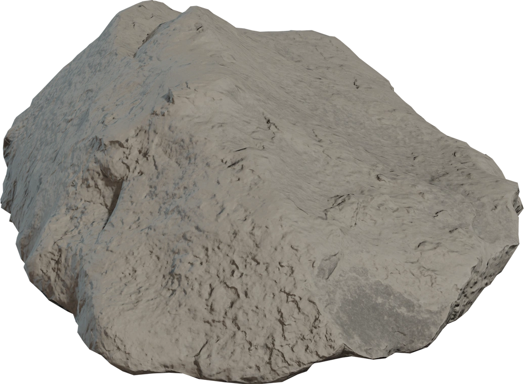 Free 16K model, rugged lunar rock with rough, dusted regolith and dirty, cratered details - ideal for moon and extraterrestrial scenes.