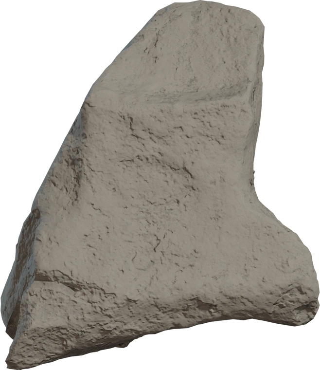 Free 16K lunar rock model with rough, dusty regolith surface, a dirty rugged extraterrestrial boulder ideal for realistic moon and sci‑fi scenes.