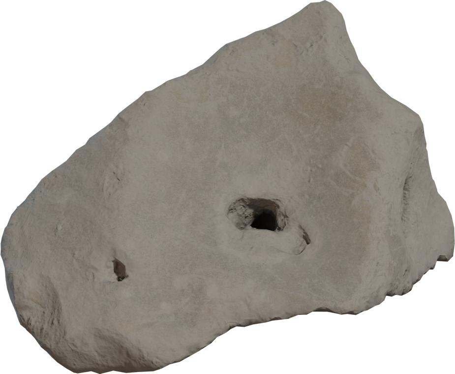 Free 16K lunar rock model with rough, regolith-dusted surface, pitted cavities and realistic dusty detail - ideal for moon and space scenes.