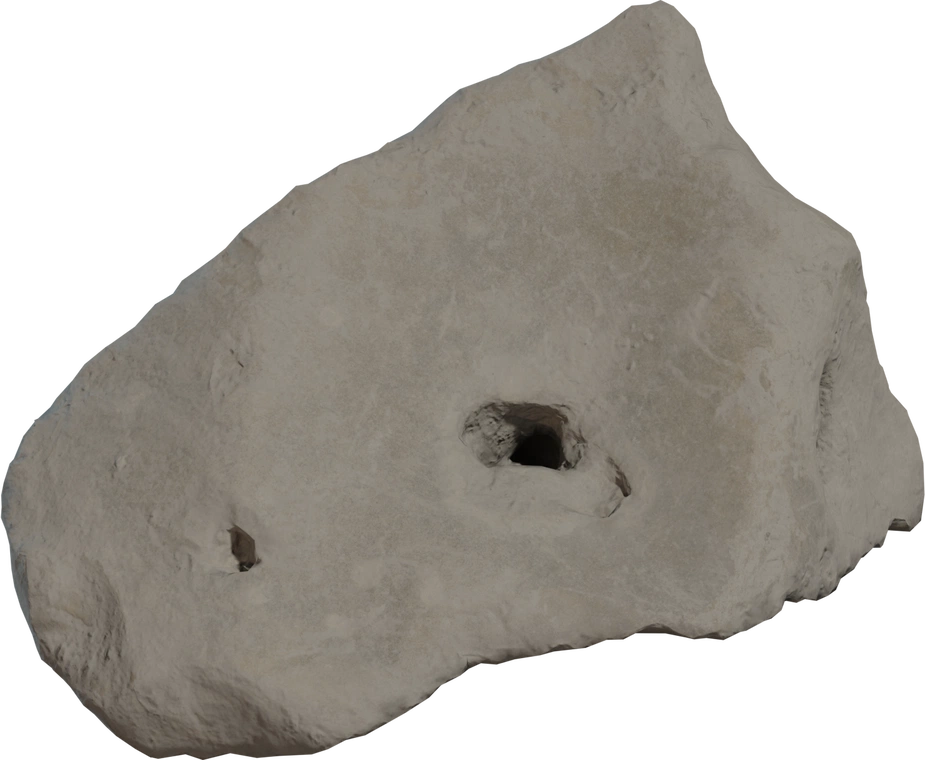 Free 16K lunar rock model with rough, regolith-dusted surface, pitted cavities and realistic dusty detail - ideal for moon and space scenes.