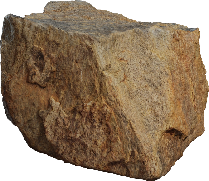 Free 8K model: rough brown boulder from the Karoo, detailed geological rock with weathered facets - perfect for desert scenes and landscaping.