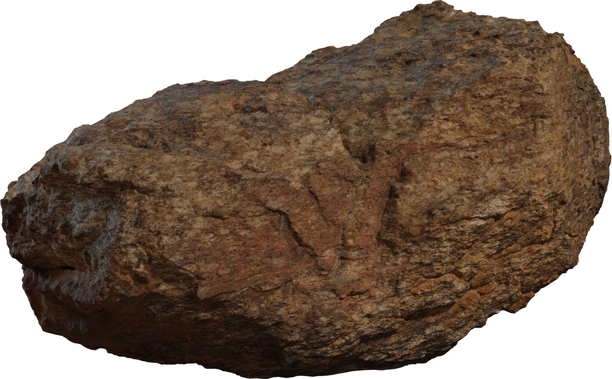 Free 8K model, rugged brown Namaqualand boulder from the Karoo with a rough geological surface - perfect for desert scenes.