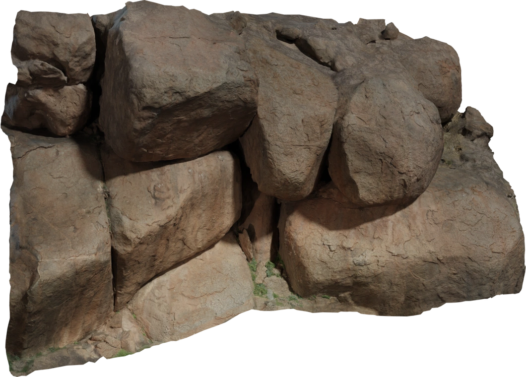 Free 8K model of a Namaqualand cliff: weathered Karoo boulders, eroded rock faces and cracks with desert tones - high-detail, natural cliffside asset.