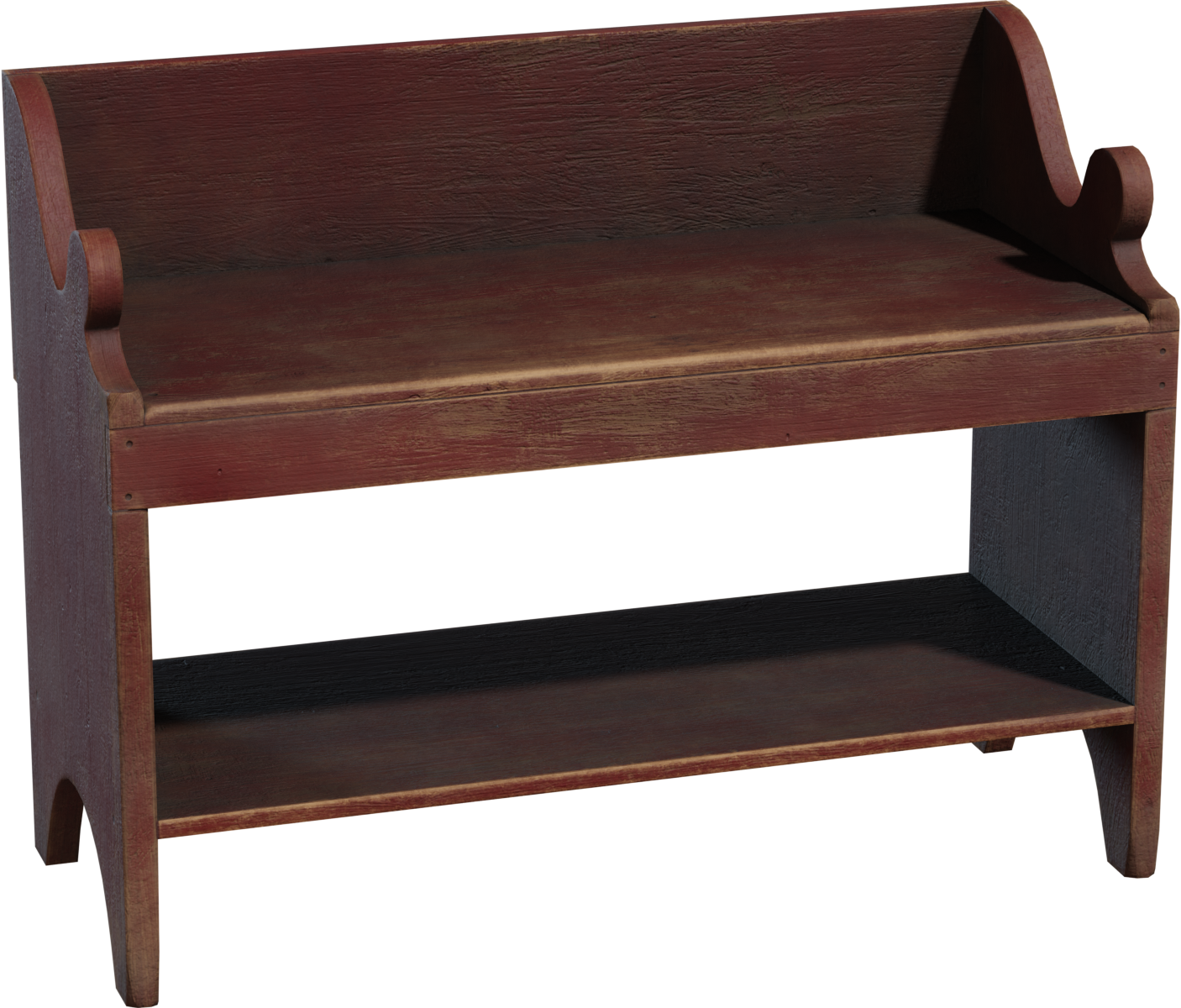 Painted Wooden Bench