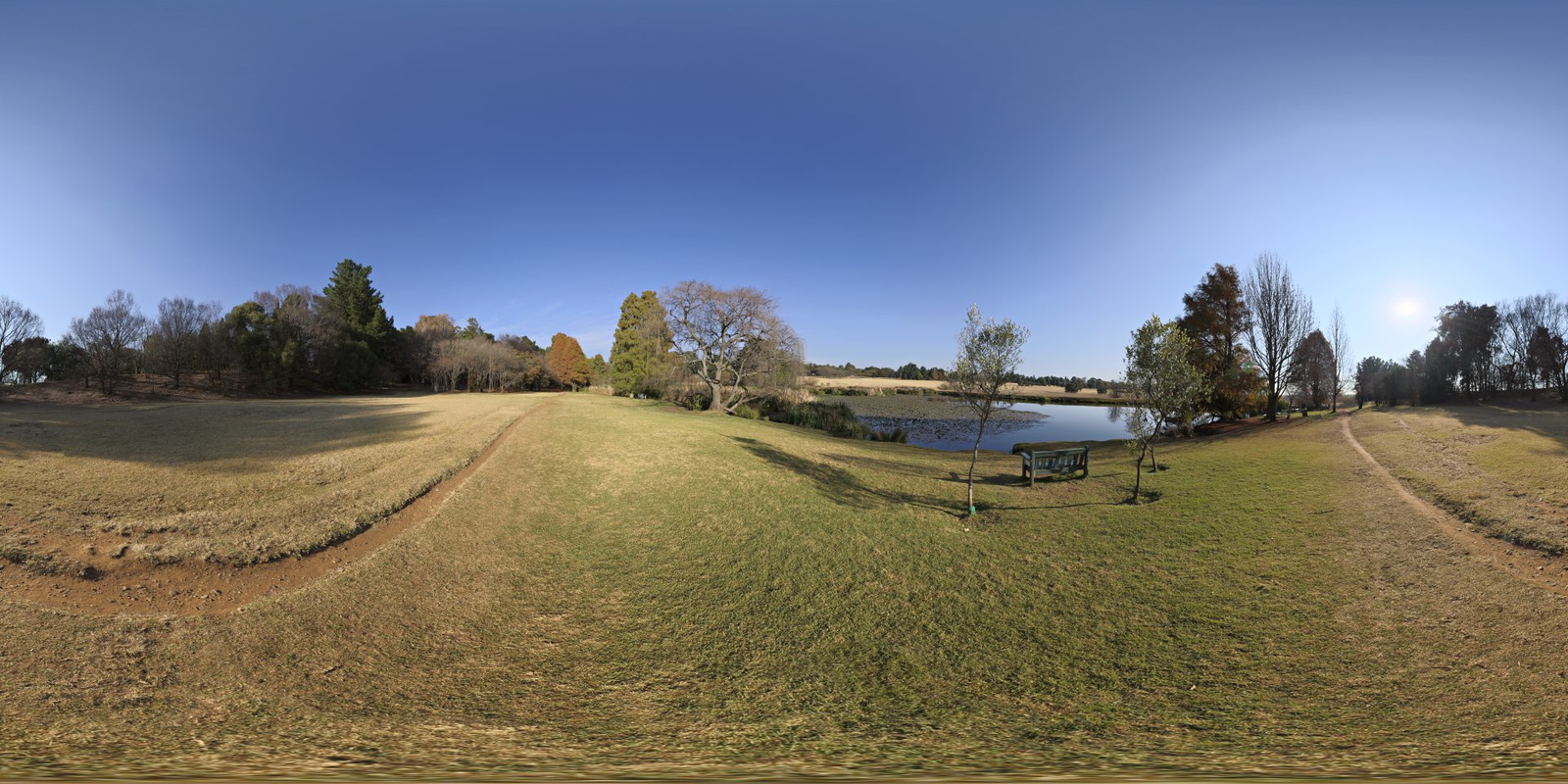 3DS MAX | HDRI - Park Bench - nature