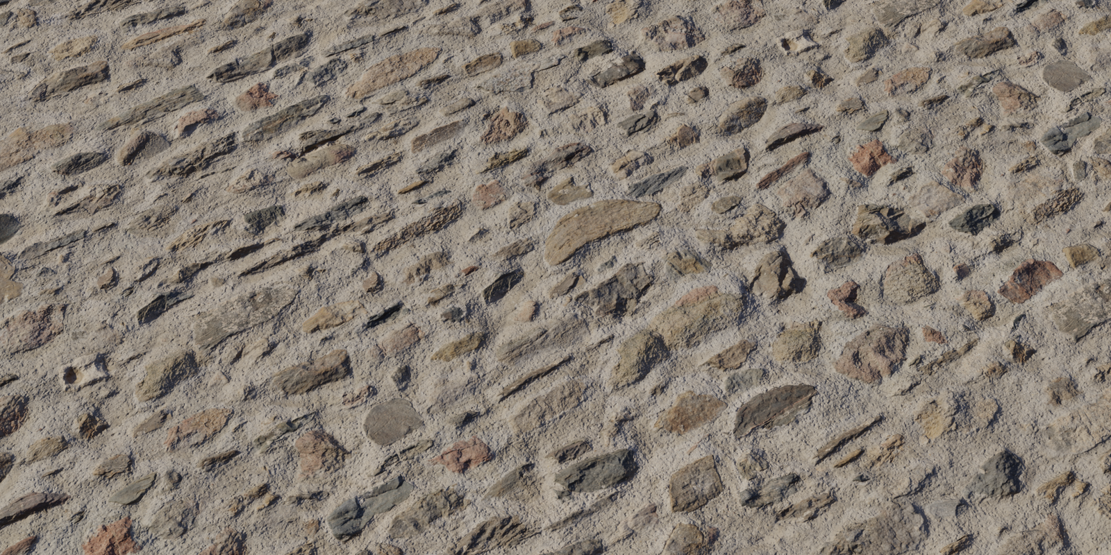Plaster Stone Wall 02