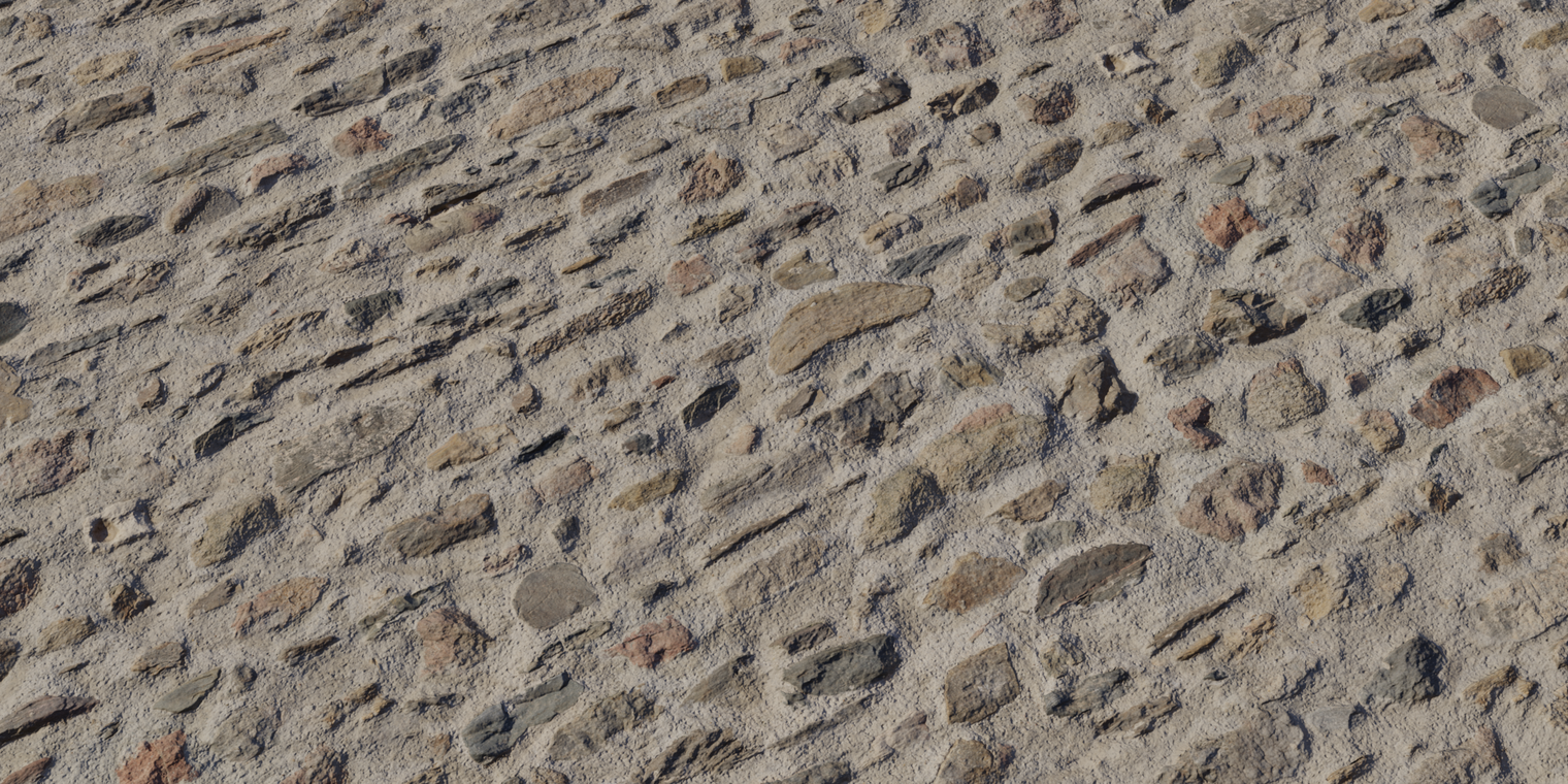 Free 8k texture of coarse, weathered plaster and concrete with uneven, timeworn surface, exposed embedded stones and rough mortar.