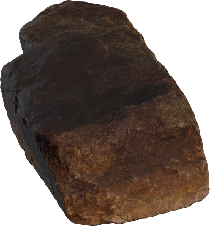 Free 8K model: weathered boulder with rugged erosion-worn surfaces and rich earth tones, perfect for realistic landscapes and trail or geological scenes.