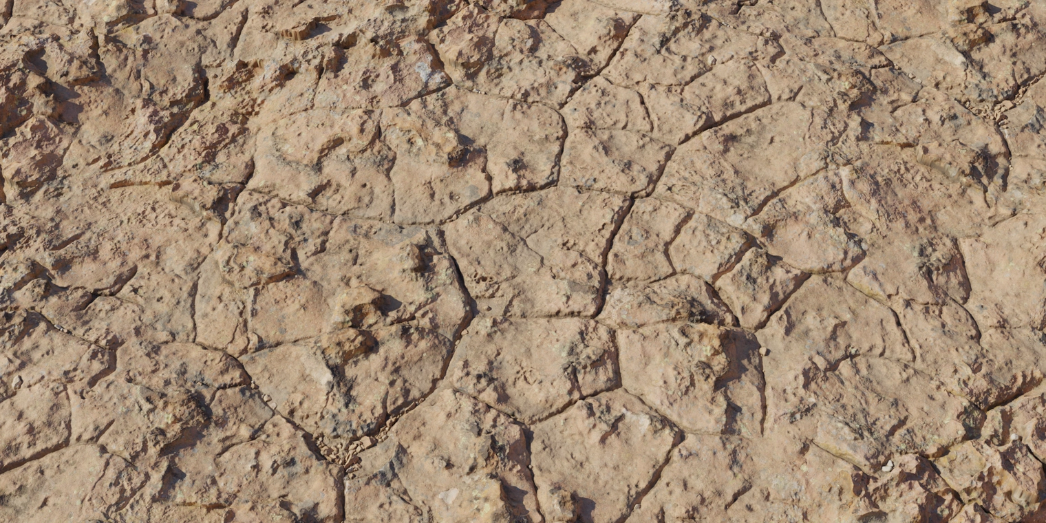 Free 8K texture of a cracked orange boulder: rough, weathered stone with deep fissures, uneven eroded faces and subtle mineral staining.