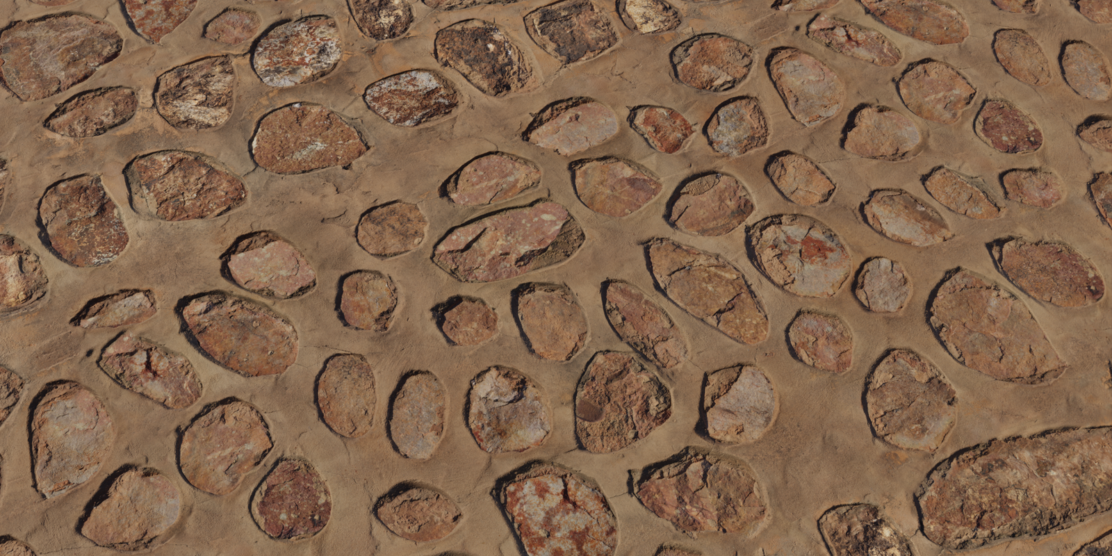 Rock Embedded Concrete Wall
