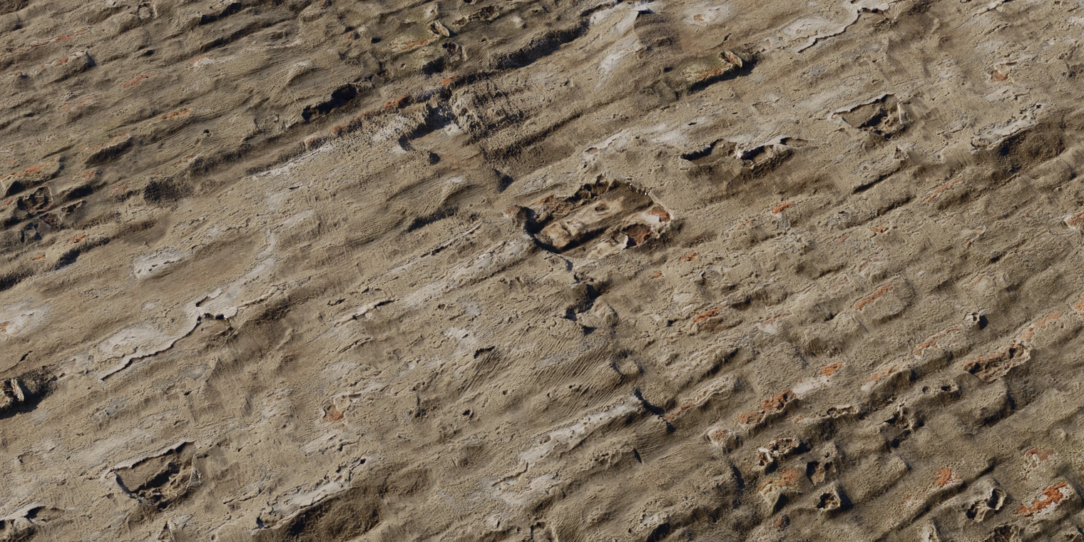 Free 8K texture of rough, uneven plaster over exposed brick, weathered and discolored with patchy, chipped damage and gritty, worn outdoor grime.