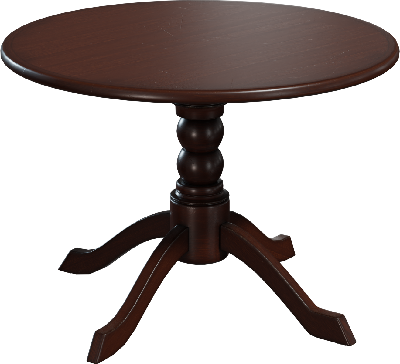 Round Wooden Table 01