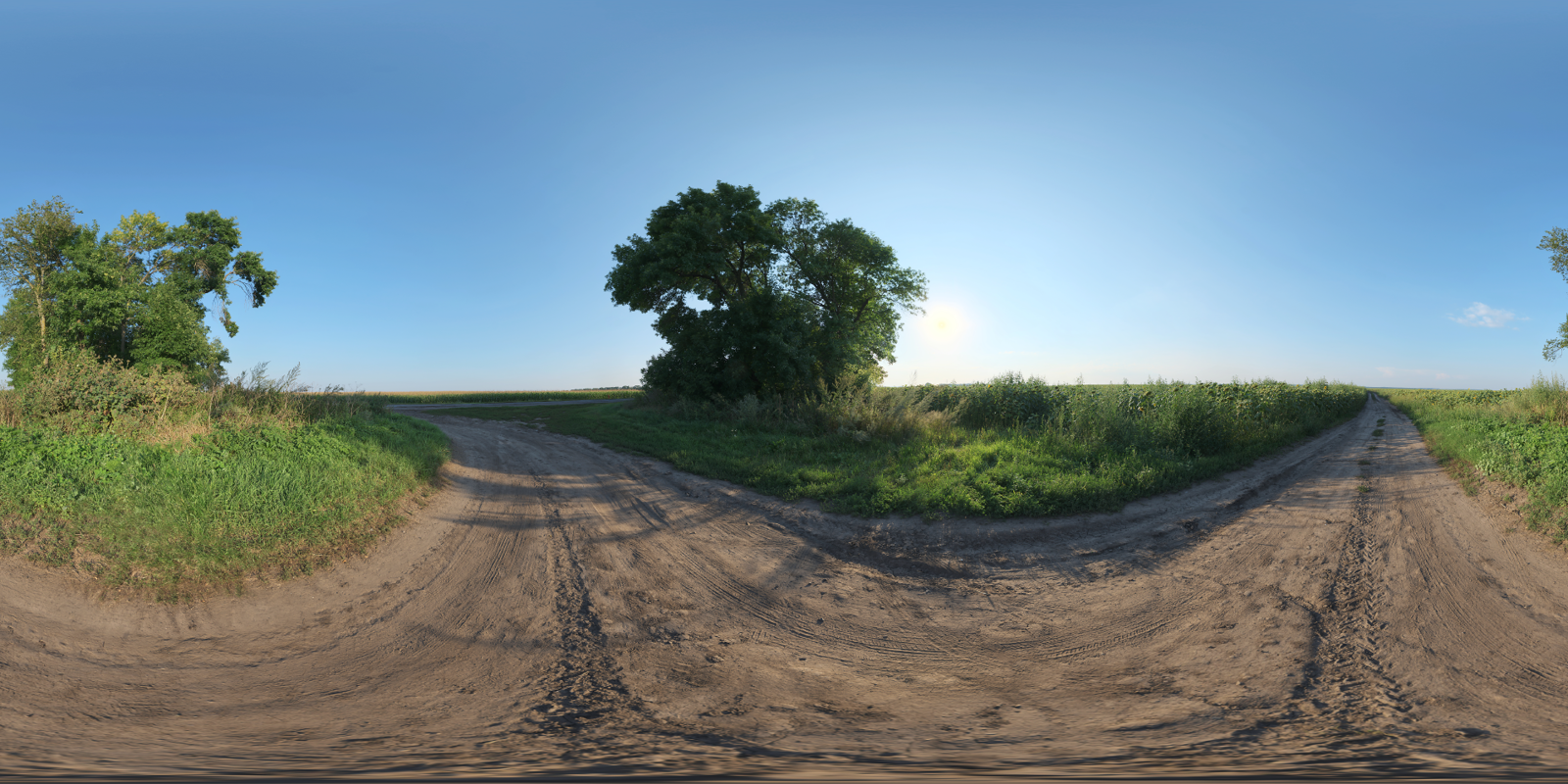 HDRI – Rural Crossroads – natural light - thumbnail 1