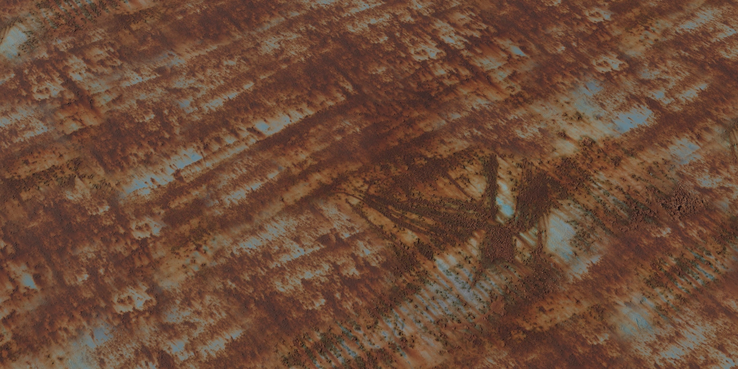 Free 16K rusty metal texture: rough, corroded steel sheet with heavy orange-brown rust, pitting and blue-green oxidation - perfect for aged industrial props.