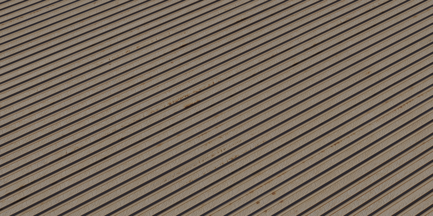 Texture of a painted corrugated metal shutter with horizontal ridges, chipped paint, surface pitting and rusty oxidation across weathered steel.
