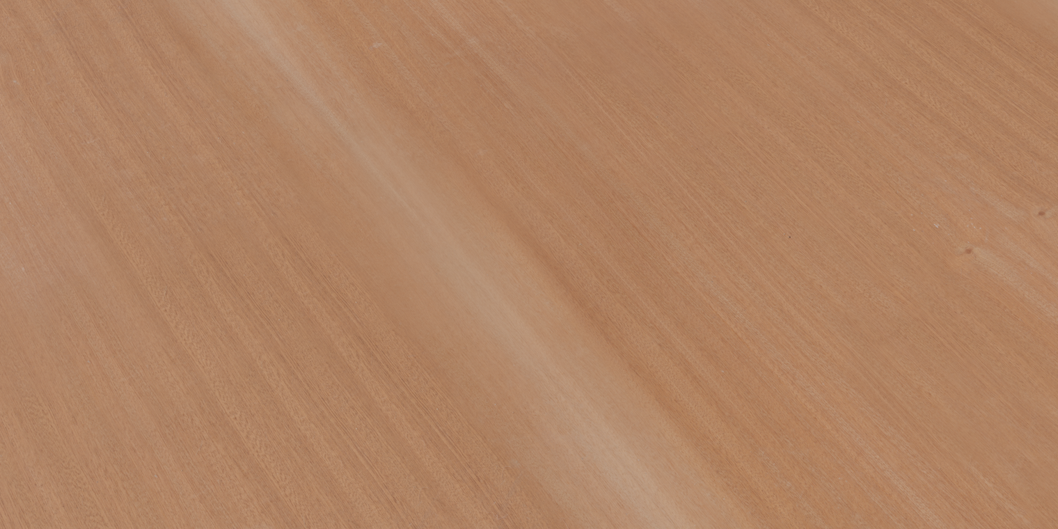 Free 8K sapele veneer texture - warm reddish-brown wood with fine linear grain, smooth raw surface and subtle sheen; great for furniture, interiors and prop materials.