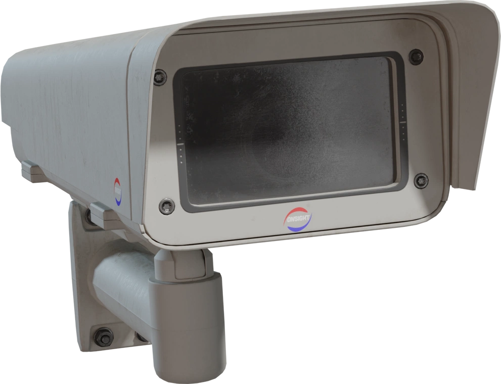 Free 8K model: rigged CCTV camera with weathered metal casing, protective hood and mounting bracket - perfect for industrial or urban surveillance scenes.