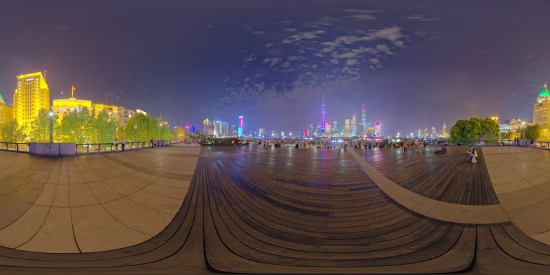 Shanghai Bund — free CC0 HDRI environment map