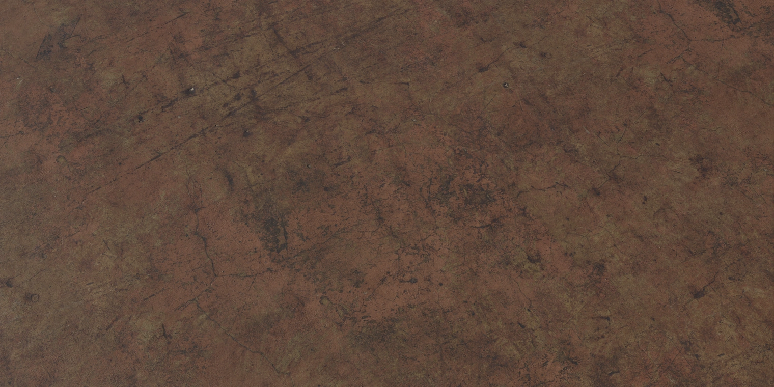 Free 8K texture of a smooth concrete floor with reddish-brown tones, worn scuffs, scratches, hairline cracks and a dirty, grungy patina.